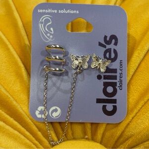 Claire's Silver Earring Cuff Earring Set